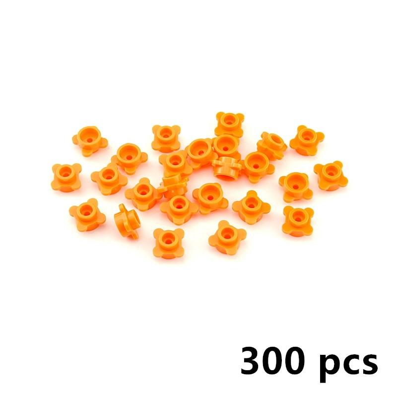 300pcs 4 Petal  Flowers Building Blocks DIY Bricks Plant Floret Grass Educational Assemblage Construction Toy Compatible 33291 For Children