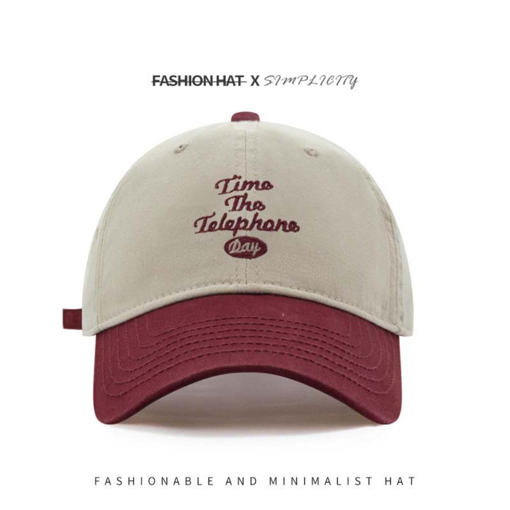 Contrast Color Peaked Cap Versatile Sun Hat Fashion Sunscreen Hat бежевый