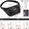 Waist genuine body crossbody waist smartphone wallet for black bag, leather, men's bag, 2-way, one-shoulder bag, leather, bag, outdoor, pouch,