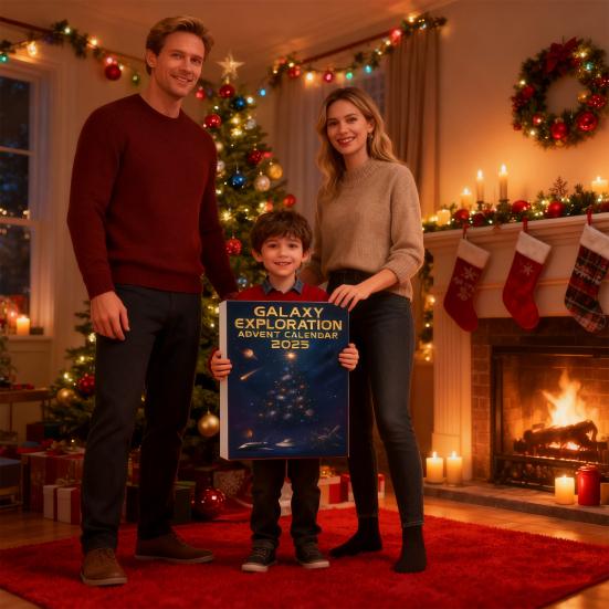 Space Exploration Advent Calendar 2025 24 Days Christmas Countdown Calendar with Planet Ornaments Universe Collection