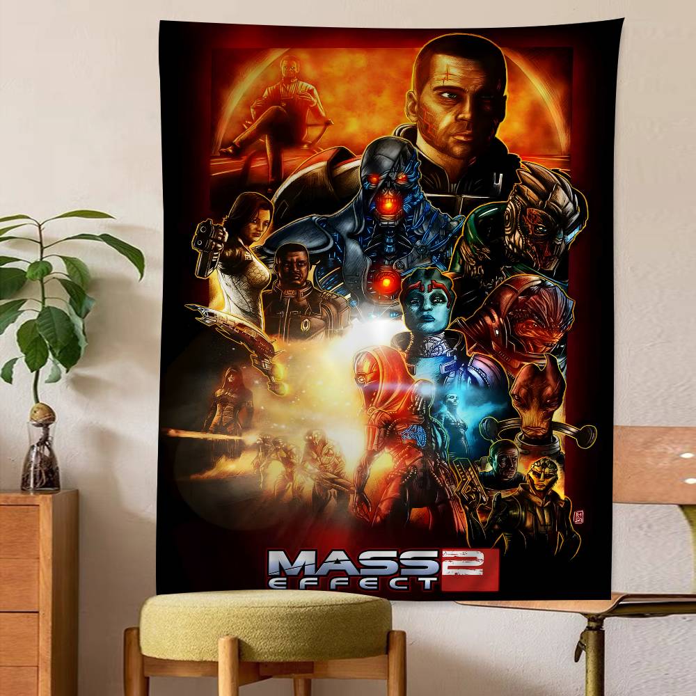 Mass Effect Vintage Tapestry Art Printing Art Science Fiction Room Home Decor Home Decor