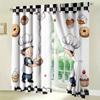 2 Pcs Little Chef Print Curtains,suitable for Bedroom,living Room Kitchen Decoration,home Decoration,window Decoration