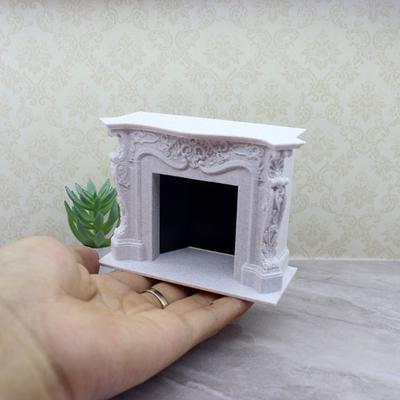 Mini Chimenea Modelo Juguete para 1:12 Casas de Muñecas Realistas Juego de Simulación Exhibición Chimeneas Estilo Europeo Hogar Modelo Accesorios Atrezzo de Fotografía