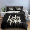 """Σετ Κλινοσκεπασμάτων Linkin Park Μαύρο""" Σετ Κλινοσκεπασμάτων Κάλυμμα Παπλώματος Κάλυμμα Παπλώματος Μαξιλαροθήκες"""  (1 * Κάλυμμα Παπλώματος 2 * Μαξιλαροθήκες, χωρίς εσωτερικό παπλώματος)