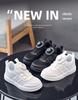 Babudou Kids' Skate Shoes 2024: Boys' & Girls' Breathable White Casuals with Button