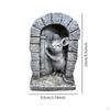 Mouse Door Statue Cute Craft Interesting Garden Decor for Yard Shelves Indoor Outdoor