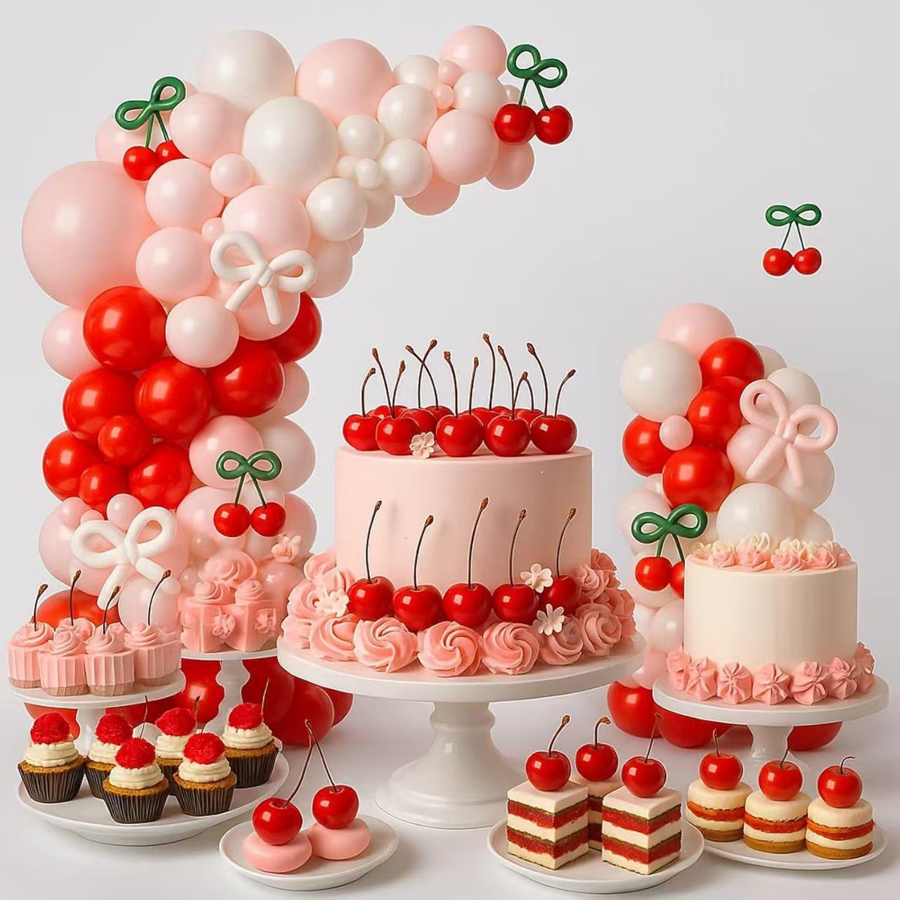 

Набор из 150 розовых, белых и красных праздничных шаров, латексная гирлянда для украшения рождественской вечеринки и дня рождения Set as shown