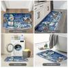 Christmas Snowman Kitchen Mat Home Decor Bedroom Hallway Balcony Rugs Bathroom Non-slip Entrance Mat Christmas Decorations