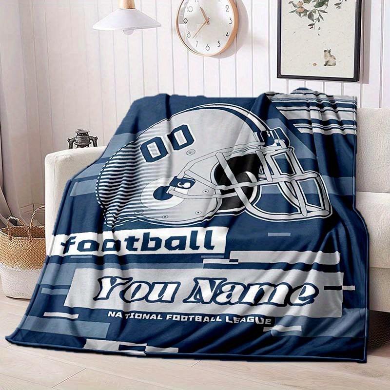 Football Fans Customize Your Name Blanket Warm Comfortable And Soft Blankets Are Suitable For Home Chairs Office Sofas Sofas Office Camping And Gifts