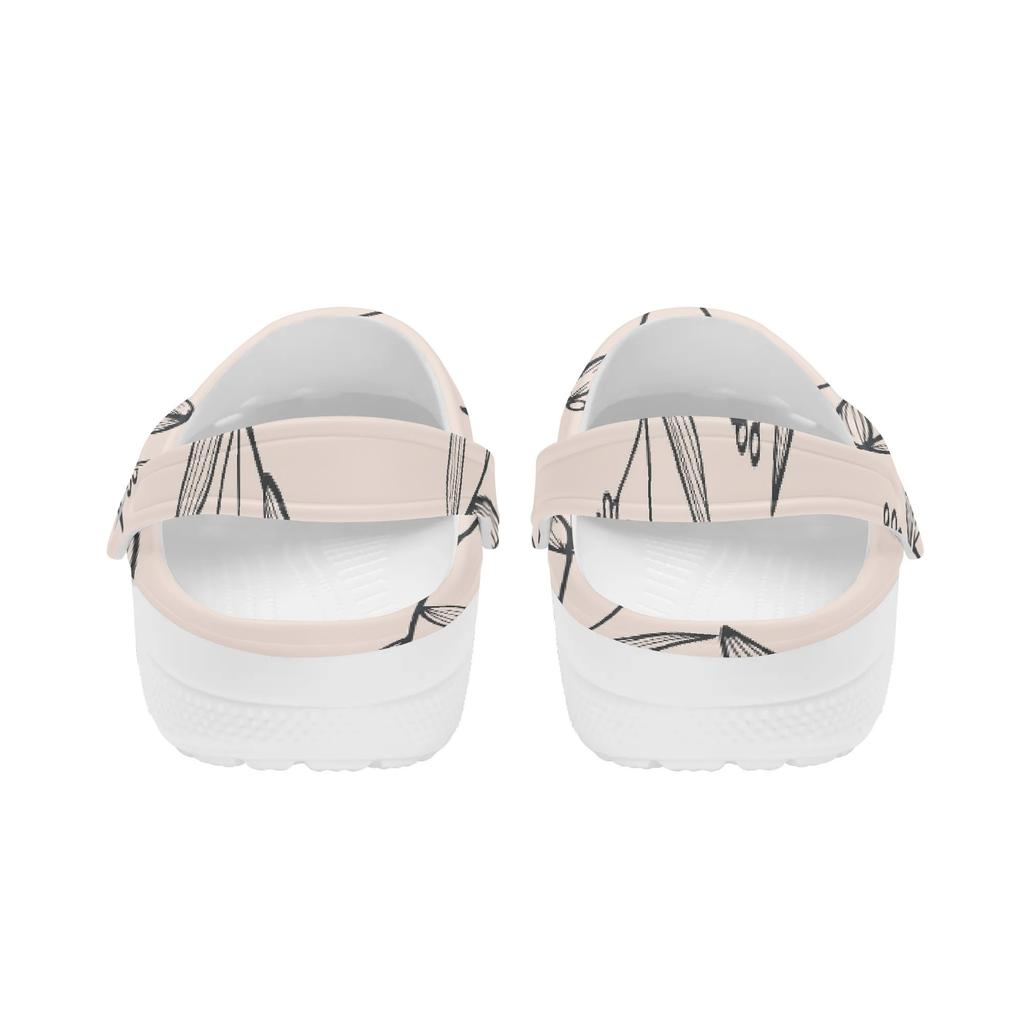 Helle Bedruckte EVA Hofclogs Unisex Flexibel Atmungsaktiv Zum Hineinschlüpfen Garten Hof Haus Badezimmer Freizeit Gehen Sommer Sandalen Haushaltsgebrauch