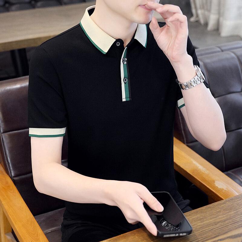 Men S Summer Short Sleeve Polo Shirt Loose Fit Breathable Top