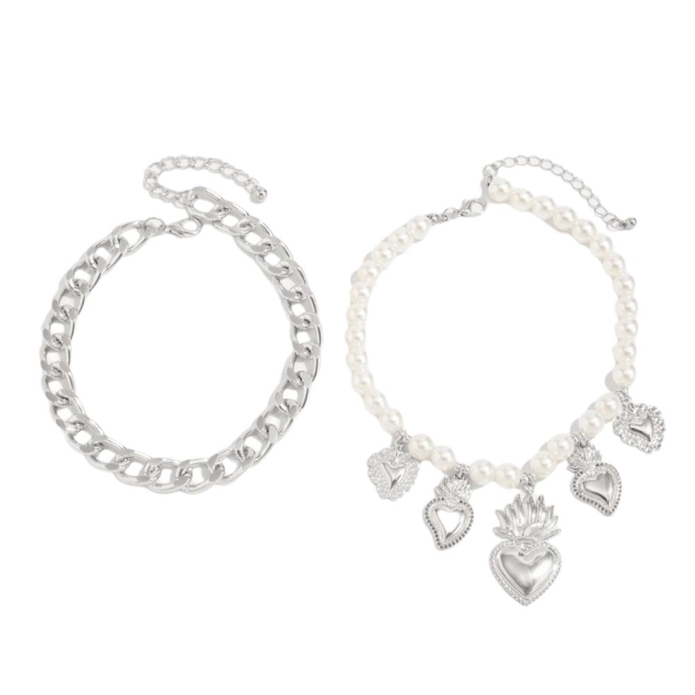 Detachable Tassel Pearl Foot Ankle Cross Cross Pendant Jeans Chain  Clothing Accessories