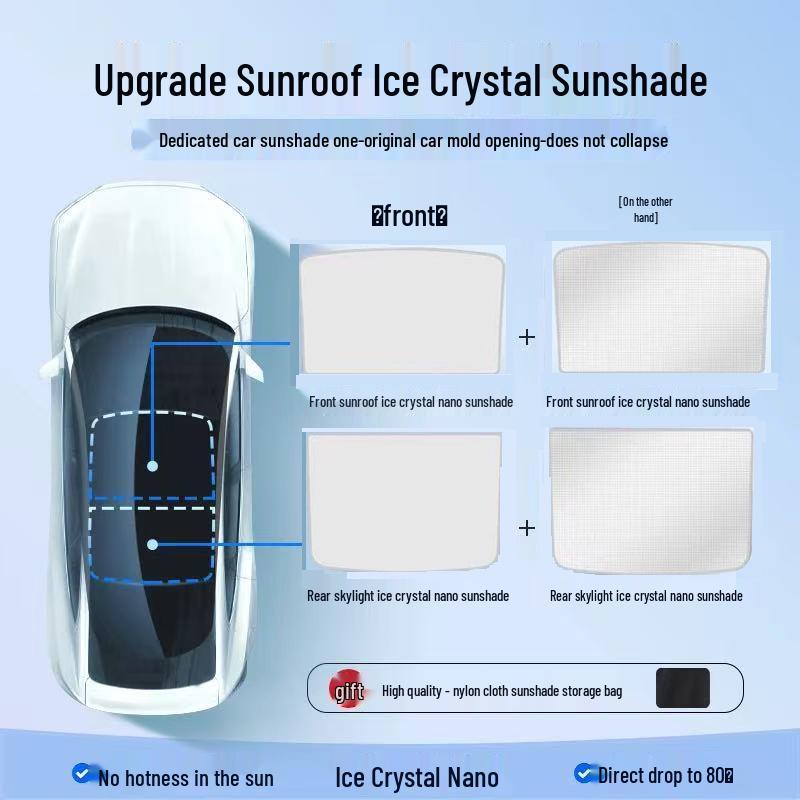 Xiaopeng Sunroof Sunshade: Ice Crystal Heat Insulation Foldable Model