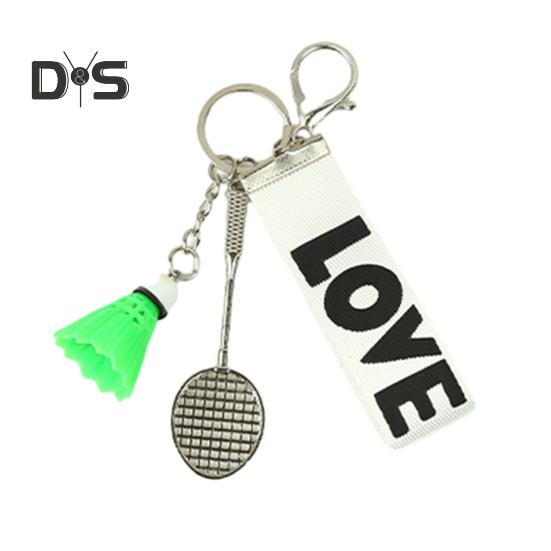 Mini Badminton Keychain Badminton Racket Backpack Accessory Sports Keyring Gifts for Badminton Lover Players
