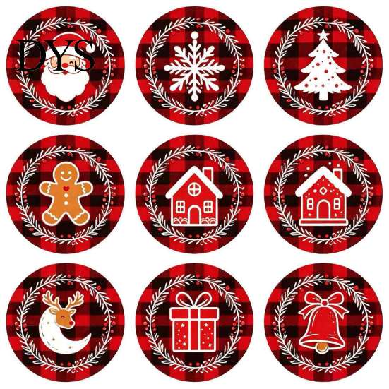 Kitchen Dining Table Accessories 9Pcs Christmas Wooden Coasters Set, Heat Resistant Cup Mats, Waterproof Pads for Round Protection Mats Home