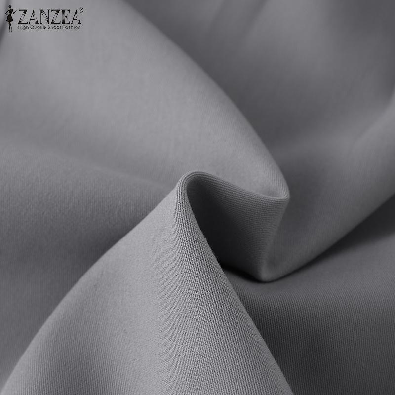 ZANZEA Womens Casual Elastic Waist Loose A-Line Long Skirts