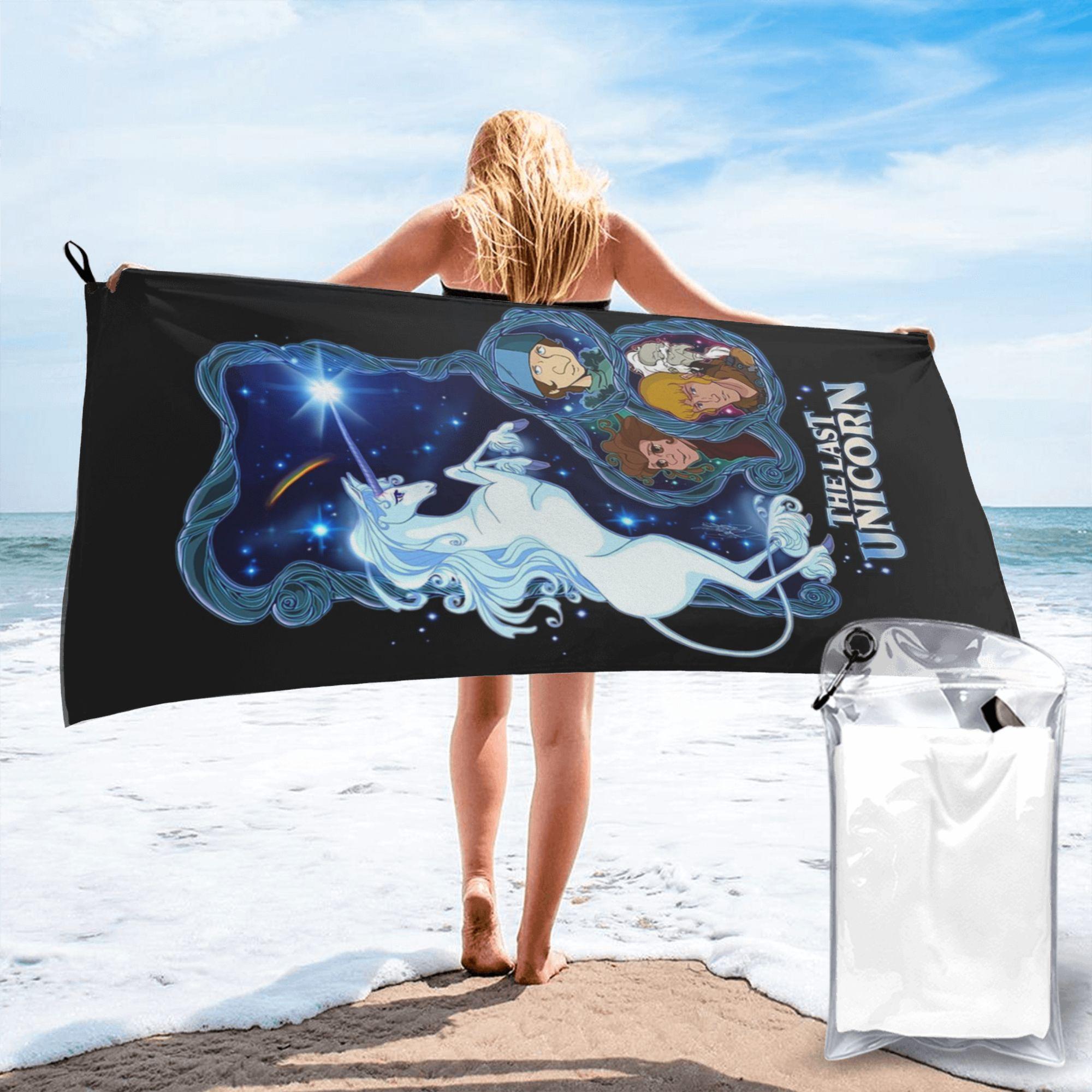 

The last Unicorn Beach Towel Soft Microfiber Quick Dry Absorbent Quick Towels For Bath W40*H60(CM)
