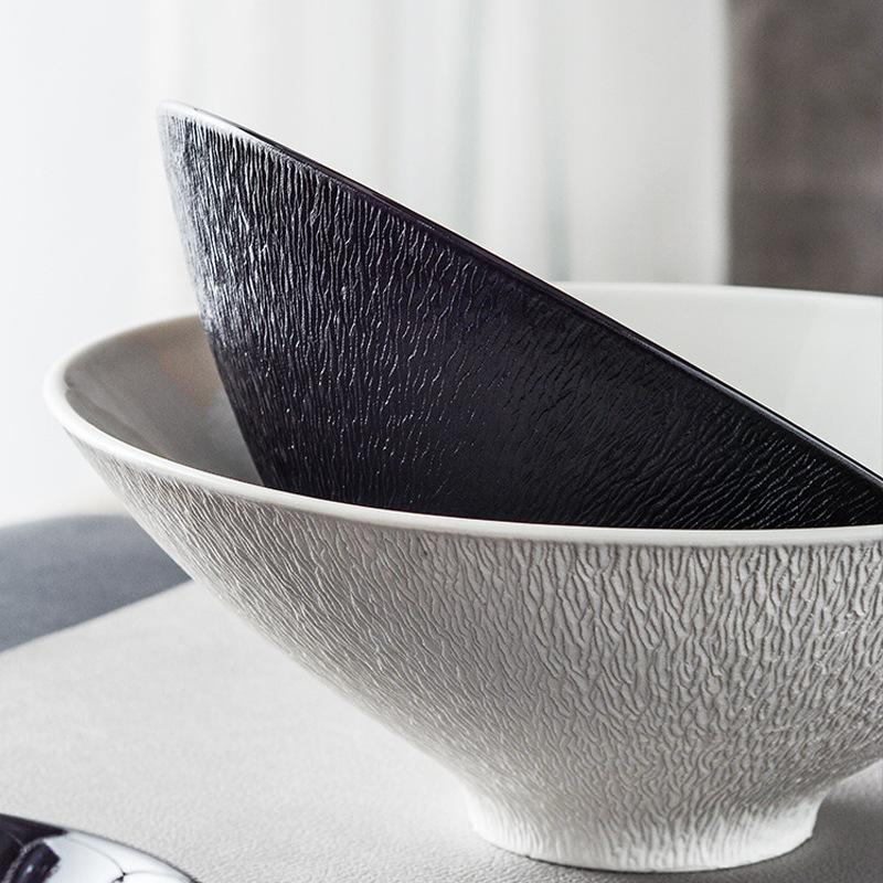 Japanese Hat Bowl Creative Noodle Bowl Restaurant Large Soup Bowl Commercial Ceramic Tableware Dessert Bowl