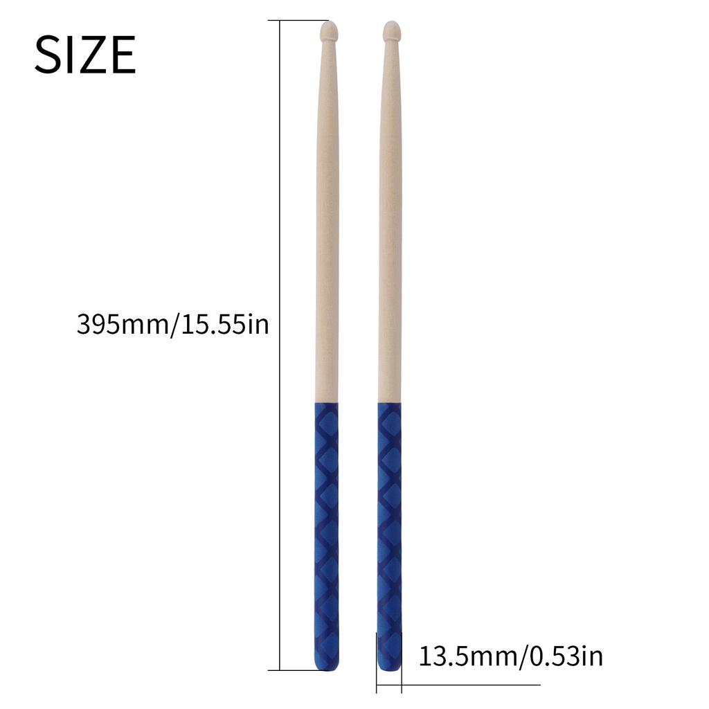 1 Pair Drumstick 5A  Anti Slip Drumstick Antiskid Drum Sticks Maple Wood Drumsticks Triangular Tip with Non Slip