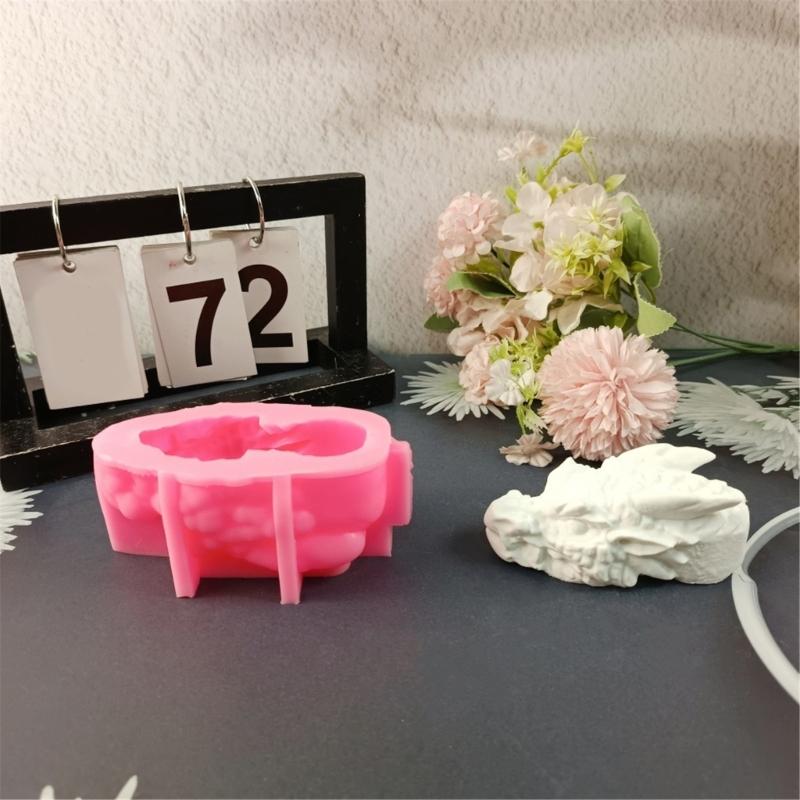 Drachenkopf Skulptur Silikonformen Epoxidharzformen für Kerzen Seifenherstellung Fondant Silikonform für Süßigkeiten Schokolade