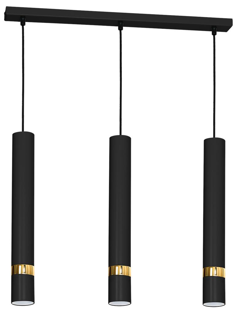 Lampa Wisząca Joker 3 Gu10 Czarny  Milagro Mlp6080
