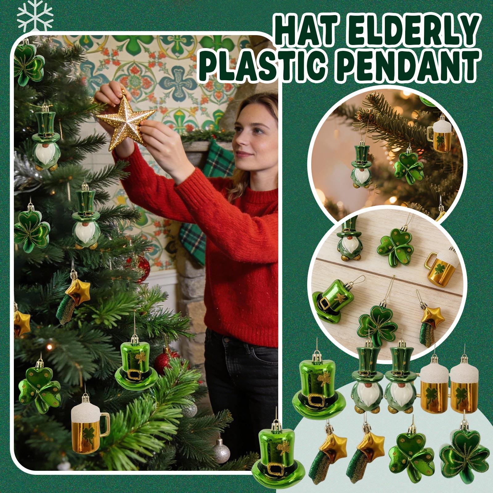 

10 St. Patrick s Day Decorations, Hats, Old Man s Head Decorations, Green Decorations, Christmas Tree Table Shelves, Home Decors, Ireland One Size зелений