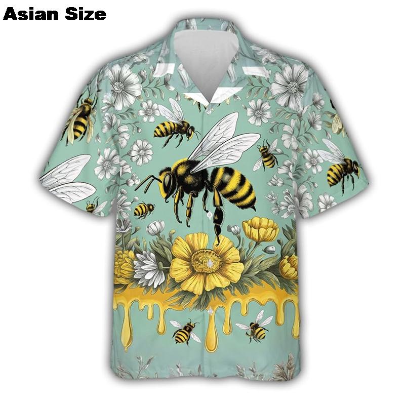 Cute Bear 3D Print Hawaiian Beach Shirts Men Women Casual Fashion Streetwear Short Sleeve Shirt Blouse Harajuku Man Clothing