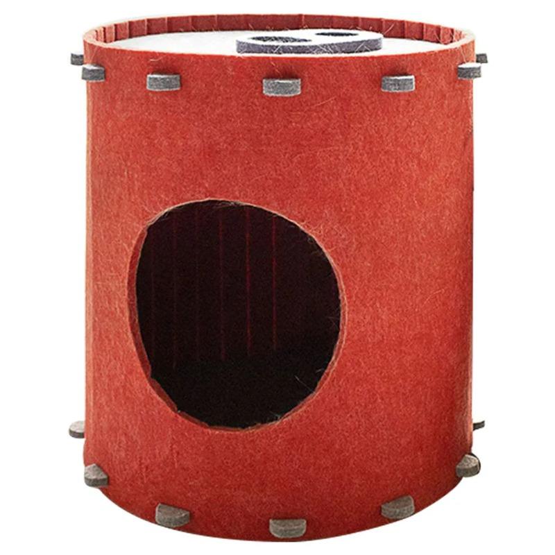 

Comfortable Cat House Pet Felt House Indoor Cat Sleeping Nest Foldable Large Space Easy Assemble Disassemble Lightweight