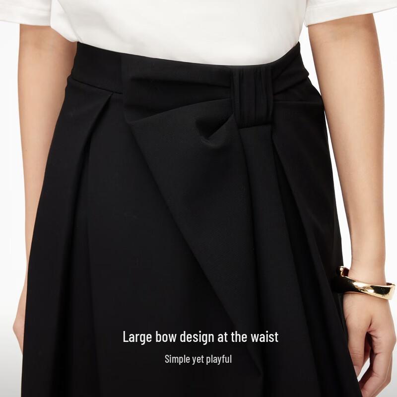 Veromoda Women's Bow A-Line Midi Skirt