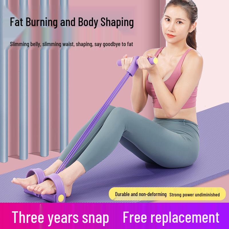 Abdominal and Waist Slimming Fitness Equipment with Elastic Rope for Sit-ups and Leg Pedals
