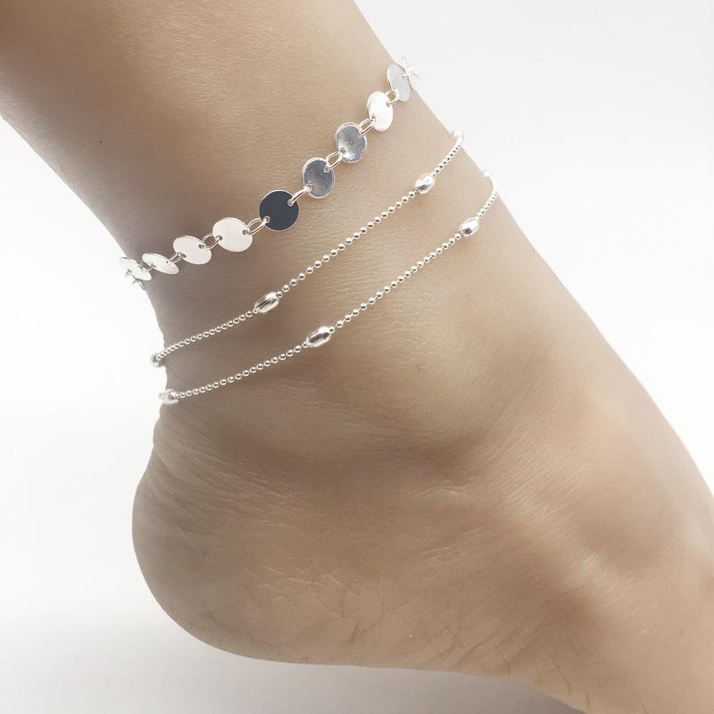 Source: Bohemian Fashion Disc Sequins Foot Accessories, Women's Multi-layer Anklets