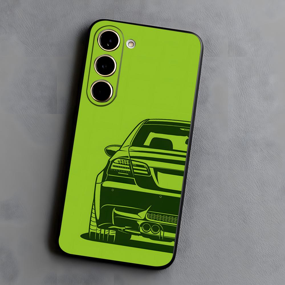 

Japanese JDM Drift Car Phone Case For Samsung S26 S25 S24 FE S23 S22 S21 Plus S20 Ultra Note20Ultra Black Soft Shell Galaxy S26 Plus