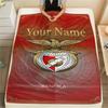 1 Stück Benfica Wappen Benutzerdefinierter Name Gemustert Flanelldecke Geeignet für Alle Jahreszeiten Für Heimdekoration Wärme Und Komfort Geschenke Feiertagsgeschenk