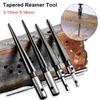 2Pcs/Set Carbon Steel Chamfer Taper Reamer Set Round Shank Hole Opener Durable Tapered Reamer Tool