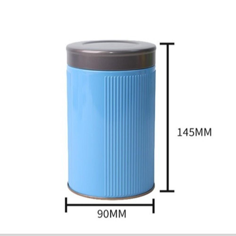 Circular Pattern Tea Storage Box Thickened Metal Storage Can Mini Tea Sealed Jar  Household Use
