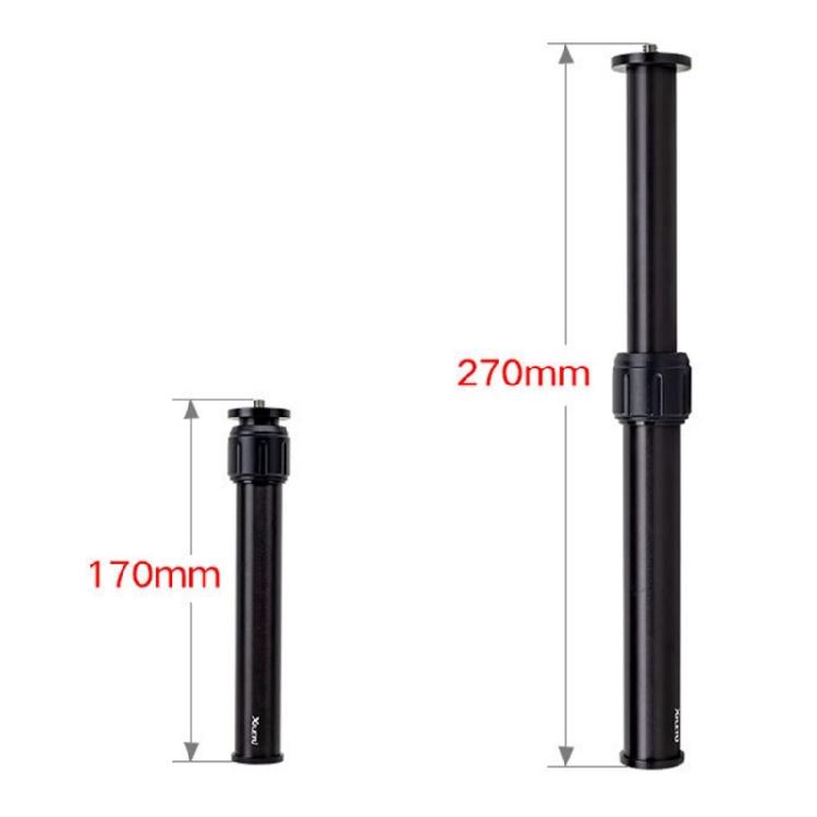 Telescopic Aluminum Alloy Camera Tripod Extension Rod Center Shaft Rod 2-Section Adjustable For Steady Use