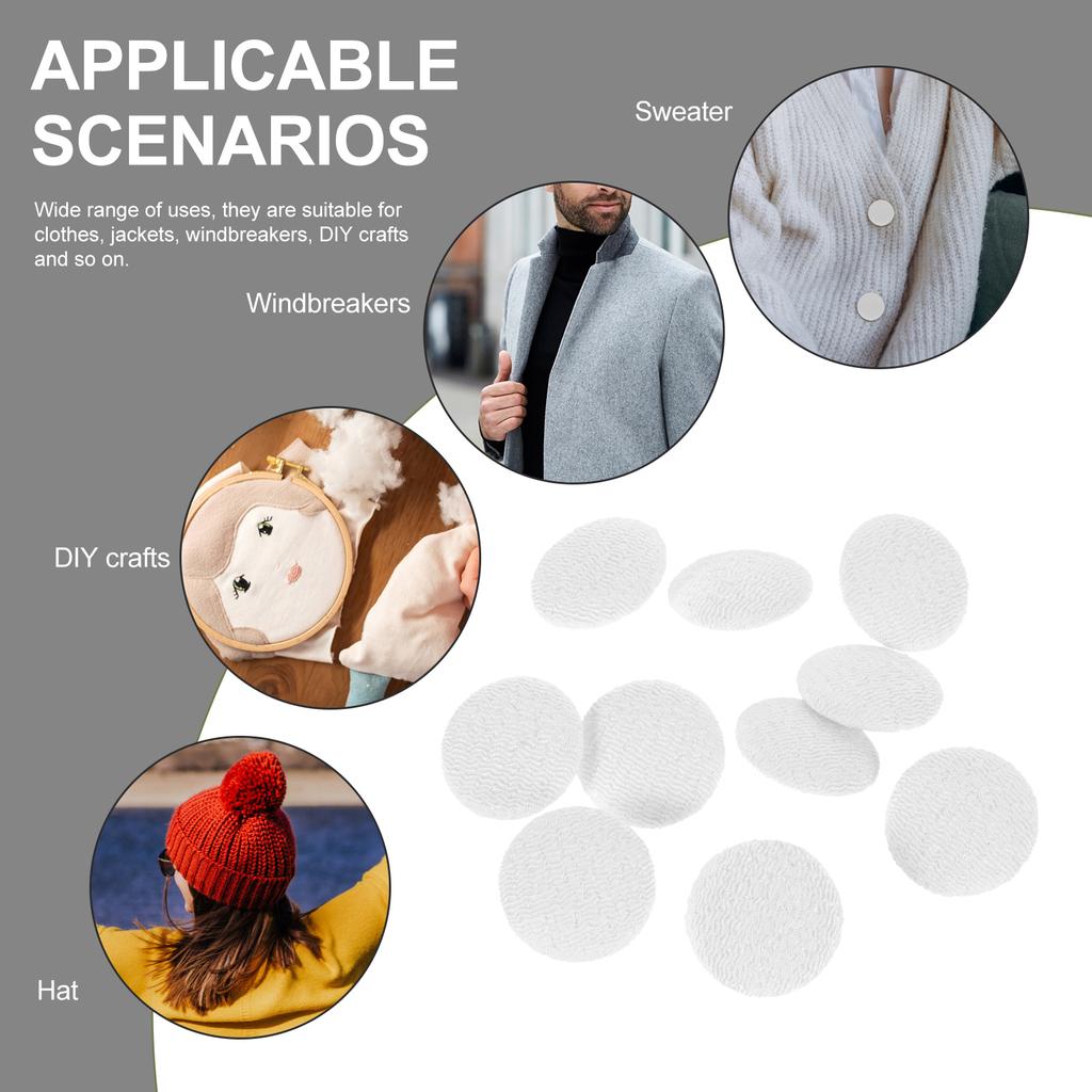 10 Stück Stoffknopf Kleiderdekoration DIY-Zubehör Verzieren Tasche Knöpfe Ornamente Umwickelt Ersatz