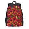 Birds Flower Backpack Unisex Bee Eaters And Poppies Pattern Backpacks Polyester Cool School Bags Trekking High Quality Rucksack