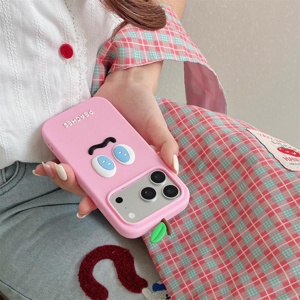 3D Cartoon Watermelon Expression Phone Case for iPhone 12/13/14 Pro Max