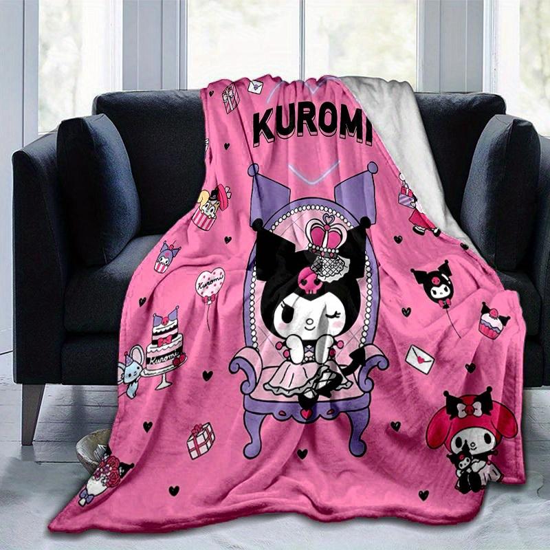 1pc. Cute Kuromi Crowned Plush Blanket - Perfect for Home, Office, or Outdoor Use - Ideal Gift Ideaz0411289