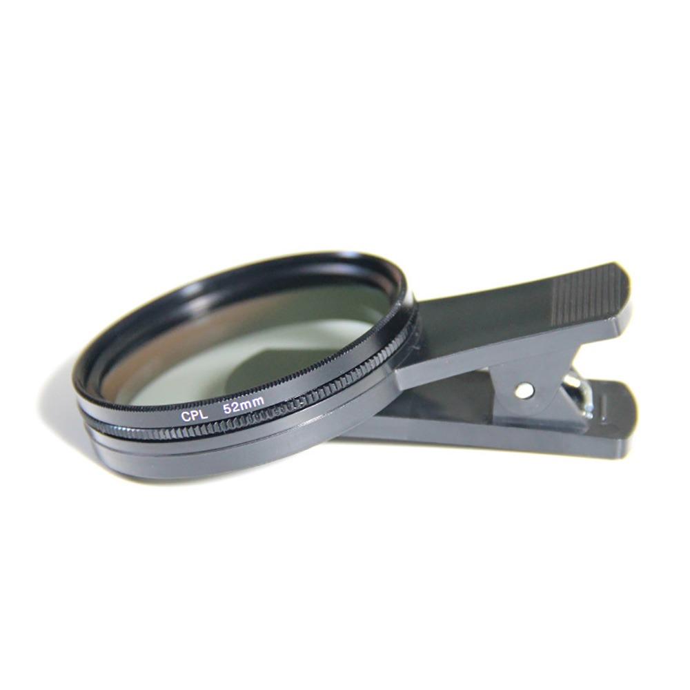 

with Clip Polarizer 52mm 67mm Phone Filter Universal CPL Camera Lens Filter for All Phone 52mm
