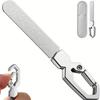 Double-Sided Nail File with Keychain Hook Coarse & Fine Grinding Surfaces, Portable Manicure & Pedicure for Hands/Feet