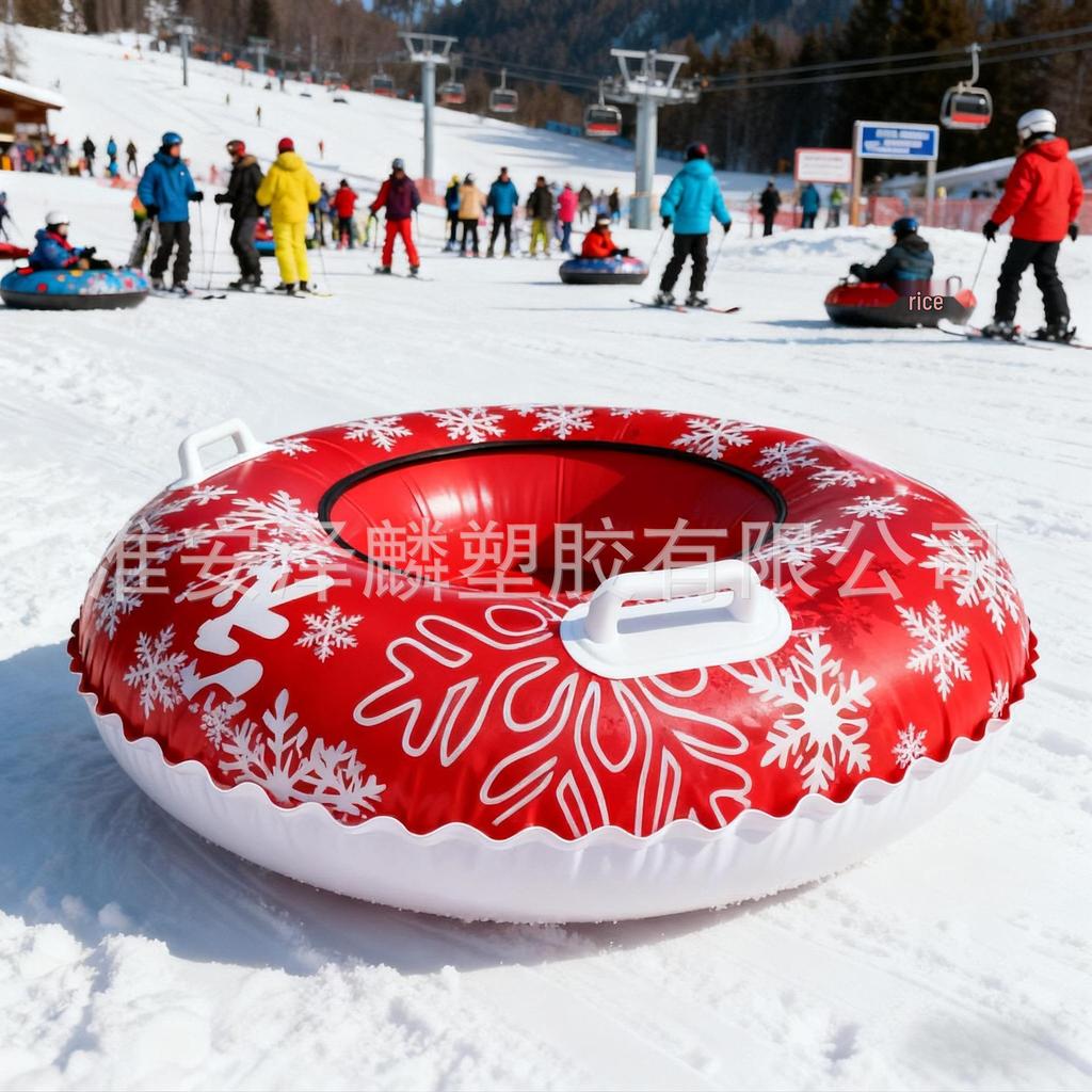 Inflatable 90cm Anti-Rollover Children's Ski Ring - Outdoor Cold-Resistant Thickened Ski Mat