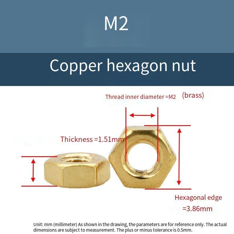 

H62 Brass Hexagon Head Nut Industrial Grade Fastener High Hardness Corrosion Resistant Component Machinery Equipment Assembly