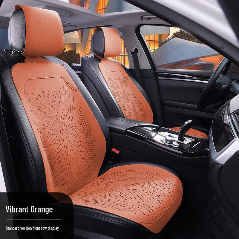 Universal Semi-Surround Suede Car Seat Cushion - All Seasons, Summer Cool, Small Waist Design 2025