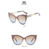 Women's sunglasses, cat eye color matching sunglasses, large frame sunglasses.