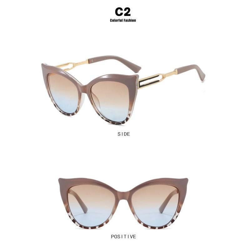 Women's sunglasses, cat eye color matching sunglasses, large frame sunglasses.