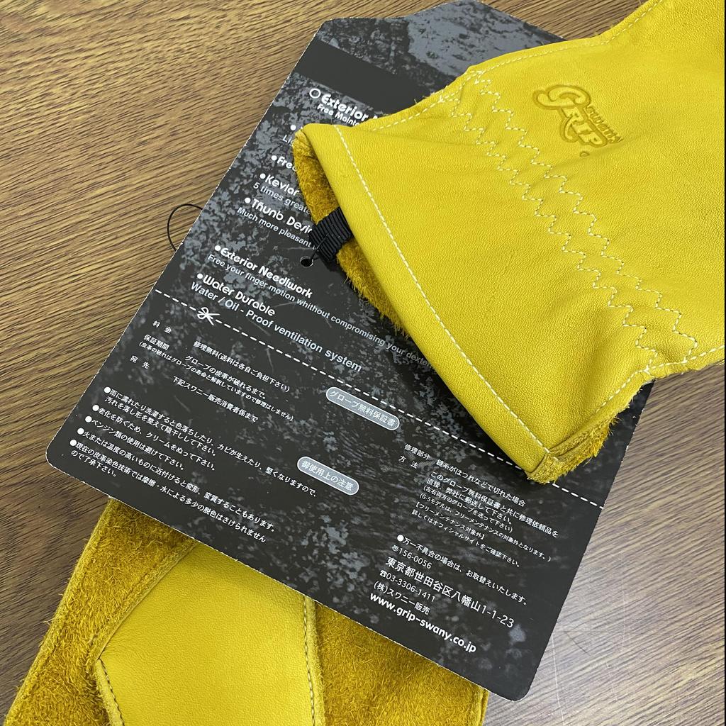 [Grip Swany] WILD-1 GSA-36 Work Gloves, Outdoor, Campfire Gloves, Accessories, G-1 Basic Model, Made in Japan, Cowhide Leather, Kevlar, Authentic Prod