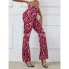 New Printed Flared Casual Yoga Pants for Women Spring Summer European American Style Crossbody Foreign Trade New Style