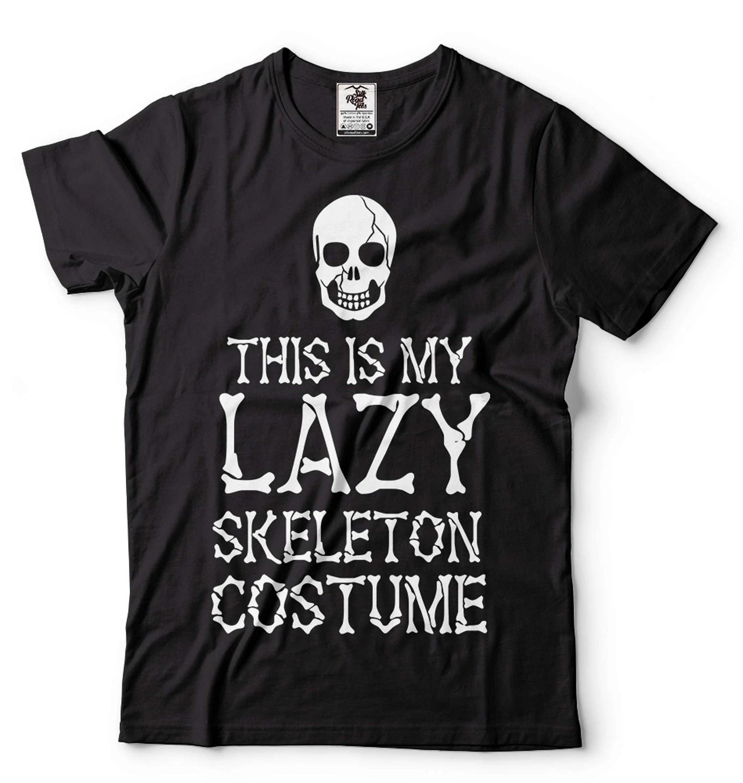 Funny Halloween Costume Lazy Skeleton Shirt This Is My Lazy Skeleton Costume 4XL